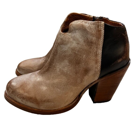 Freebird by Steven Distressed Brown and Black Ankle Boots - Picture 8 of 16